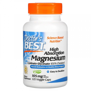 Doctor's Best Magnesium Lysinate Glycinate 100% Chelated