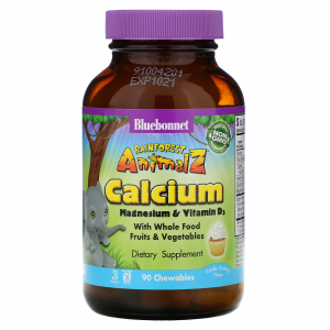 Bluebonnet Nutrition Rainforest Animalz Calcium Magnesium & Vitamin D3