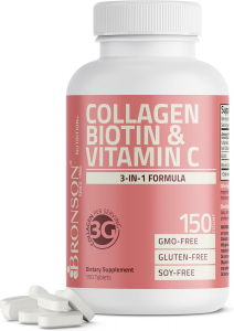 Bronson Collagen Biotin and Vitamin C - Коллагеновые пептиды с биотином и витамином C