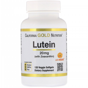 California Gold Nutrition Lutein 20 mg - Лютеин с зеаксантином