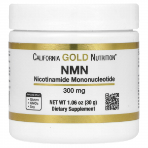 California Gold Nutrition NMN 300 mg в порошке (никотинамид мононуклеотид) 