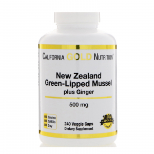 California Gold Nutrition New Zealand Green-Lipped Mussel Plus Ginger