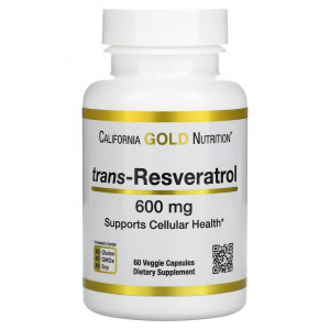 California Gold Nutrition Trans-Resveratrol 600 mg - Ресвератрол