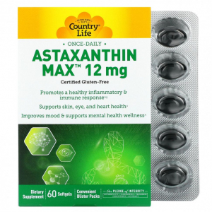 Country Life Astaxanthin Max 12 mg - Астаксантин