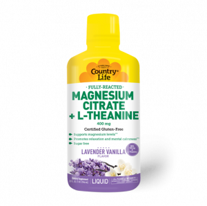 Country Life Magnesium Citrate + L-Theanine Liquid (946 мл) - Магния цитрат