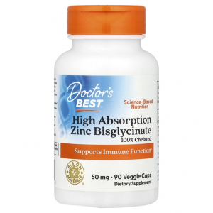 Doctor's Best Zinc Bisglycinate 50 mg - легкоусвояемый бисглицинат цинка