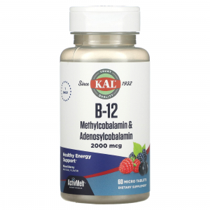 KAL B-12 Methylcobalamin & Adenosylcobalamin ActivMelt 2000 mcg