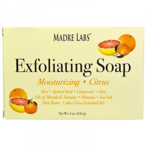 Madre Labs Exfoliating Bar Soap - Мыло-скраб с маслом марула и таману, маслом ши и цитрусом (141 гр)
