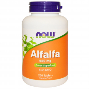 NOW Alfalfa Leaf 650 mg