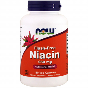 NOW Flush-Free Niacin 250 mg - Ниацин не вызывающий покраснений