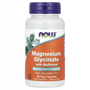 NOW Magnesium Glycinate with BioPerin - Глицинат магния