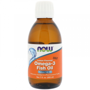 NOW Omega-3 Fish Oil Lemon Flavored