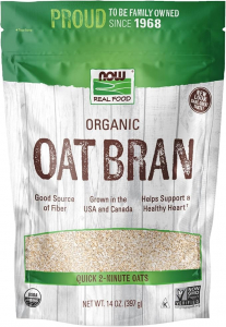NOW Organic Oat Bran - Органические овсяные отруби (397 г)
