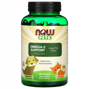 NOW Pets Omega-3 Support for Dogs/Cats - Омега-3 для собак и кошек