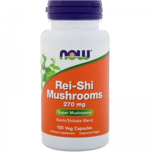 NOW Rei-Shi Mushrooms 270 mg - Грибы Рейши, Шиитаке