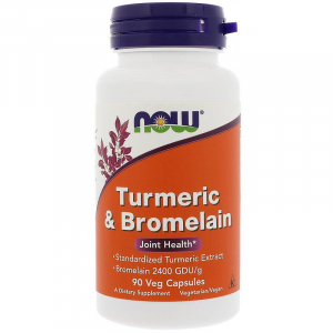 NOW Turmeric & Bromelain - Куркума и бромелайн