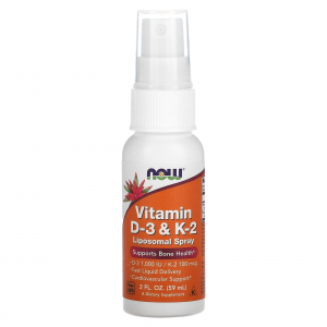 NOW Vitamin D-3 K-2 Liposomal Spray (59 ml)