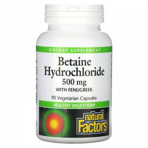 Natural Factors Betaine Hydrochloride 500 mg - Бетаин