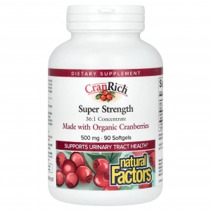 Natural Factors CranRich Super Strength 500 mg - Концентрат органической клюквы