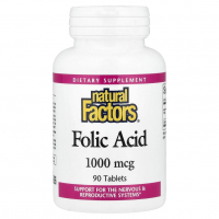 Natural Factors Folic Acid 1000 mсg - Фолиевая кислота