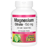 Natural Factors Magnesium Citrate 150 mg Chewable Tablets - цитрат магния