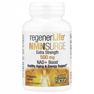 Natural Factors RegenerLife NMN Surge 500 mg (никотинамид мононуклеотид)