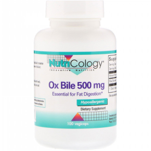 Nutricology Ox Bile 500 mg - Бычья желчь