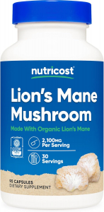 Nutricost Lion's Mane Mushroom - Ежовик гребенчатый (львиная грива)