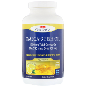 Oslomega Norwegian Omega-3 Fish Oil 750 mg EPA 500 mg DHA