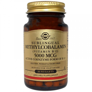 Solgar Sublingual Methylcobalamin (Vitamin B12) 5000 mcg - Метилкобаламин 