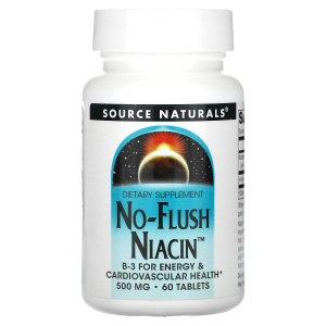 Source Naturals No-Flush Niacin 500 mg - Ниацин не вызывающий покраснений 