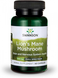 Swanson Full Spectrum Lion's Mane Mushroom 500 mg - Ежовик гребенчатый